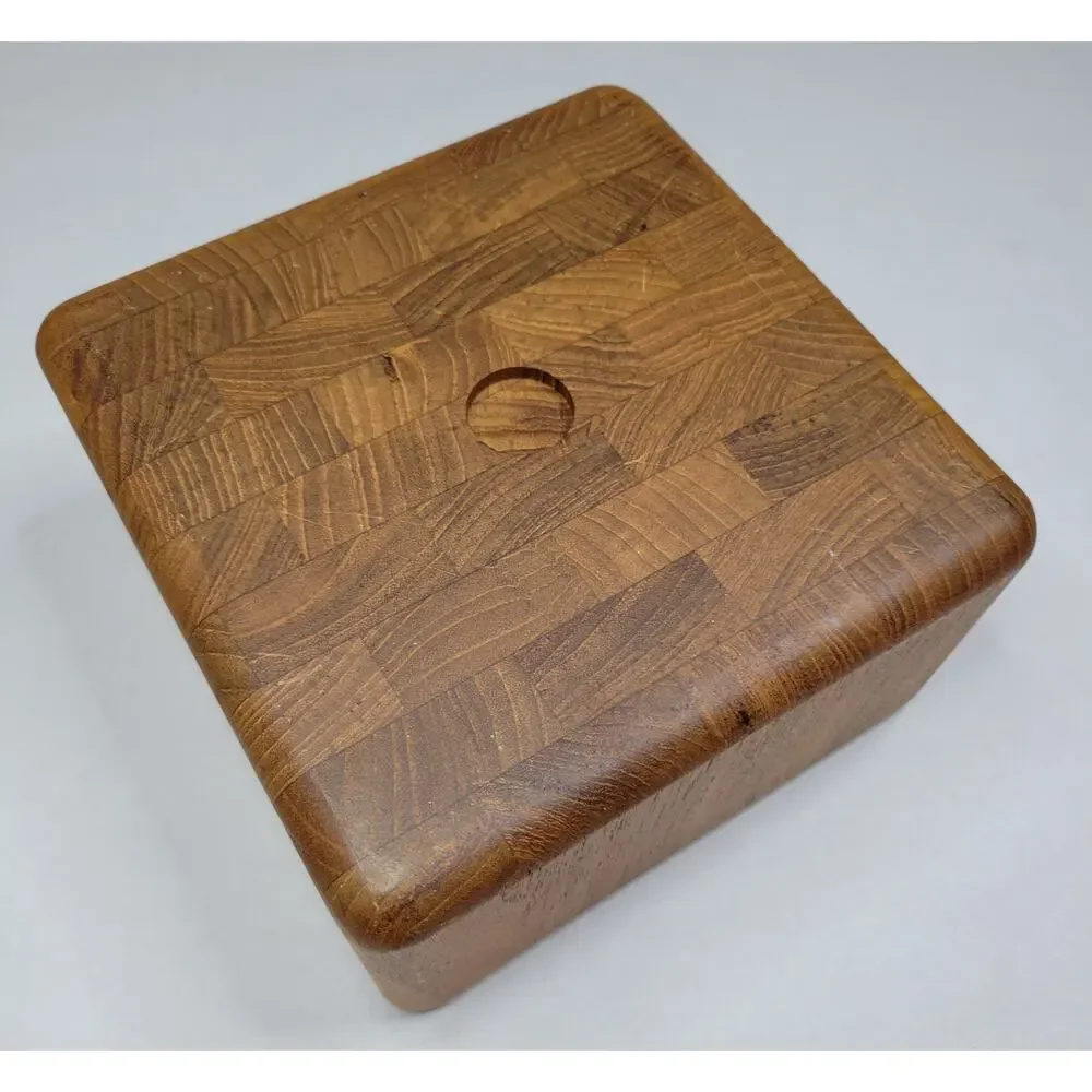 Nissen Denmark Flemming Digsmed Staved Teak Wood Nutcracker & Bowl MCM Square